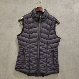 Women's Packable Down Puffer Vest Black Pockets‎ Lightweight Size Small